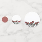 Rode paddenstoelen Petten Confetti (Voorkanten)