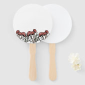 Rode paddenstoelen Petten Handwaaier (Voorkant en achterkant)