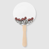 Rode paddenstoelen Petten Handwaaier (Voorkant)