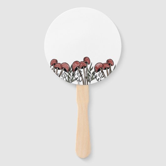 Rode paddenstoelen Petten Handwaaier (Voorkant)