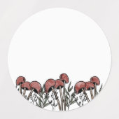 Rode paddenstoelen Petten Labels (Design 1)