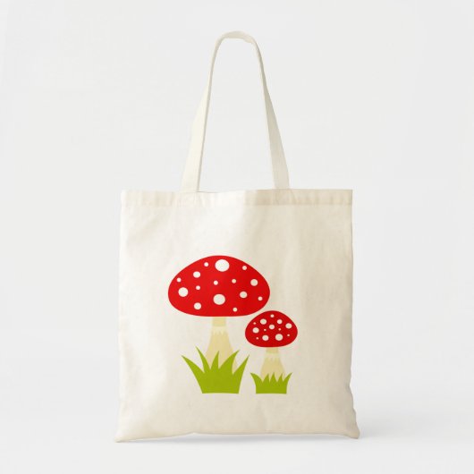 Rode paddenstoelen tote bag (Voorkant)