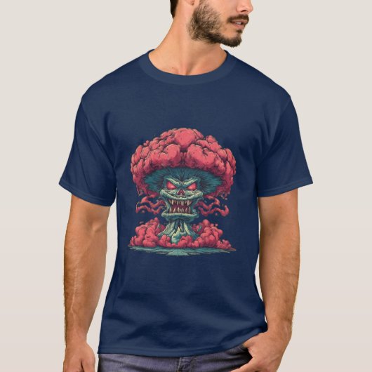 Rode Paddenstoelwolk Monster T-shirt (Voorkant)