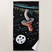 Rode Paddestoel Strandlaken (Voorkant)