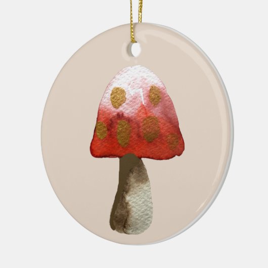 Rode paddestoel toadstool magie keramisch ornament (Links)