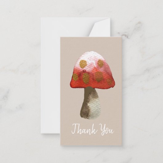 Rode paddestoel toadstool magie notitiekaartje (Voorkant)