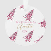 Rode Pagode Kerstboom "Eerste Kerstdag als Kerstmi Ornament (voorkant)