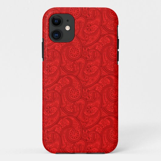 Rode Paisley Case-Mate iPhone Case (Achterkant)