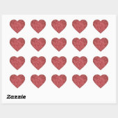 Rode Paisley Damast Ontwerper Bloemig Klassiek Vin Hart Sticker (Vel)