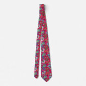 Rode Paisley Stropdas (Achterkant)