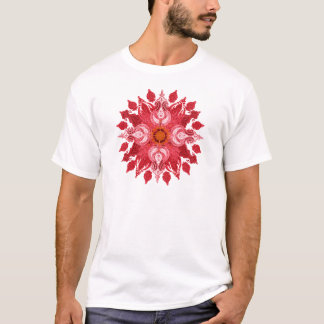 Rode paisley zon mandala t-shirt
