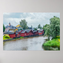 Rode pakhuizen, Porvoo, Finland Poster