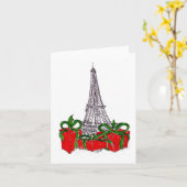 Rode pakketten Parijse stijl Kaart (Gele Bloem)
