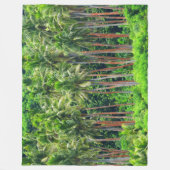 RODE PALM FLEECE DEKEN (Voorkant)