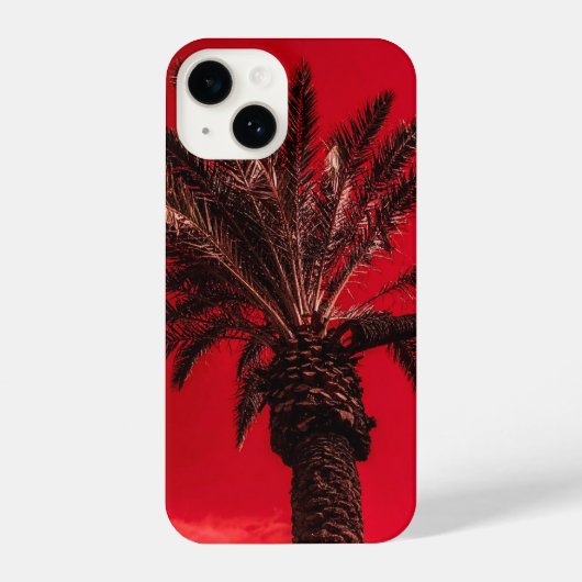 rode palm iPhone hoesje (Achterkant)