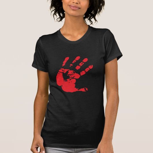 rode palm t-shirt (Voorkant)