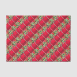 Rode palmboom tissuepapier