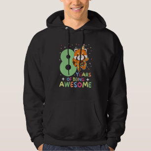 Rode Panda 8e Verjaardag Kinder Acht Jaar Oude Rod Hoodie