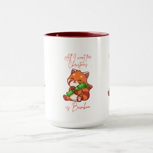 Rode panda: alles wat ik wil voor Kerstmis is bamb Mok (Midden)