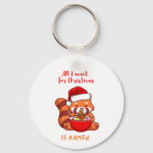 Rode panda: Alles wat ik wil voor Kerstmis is Rame Sleutelhanger (Achterkant)