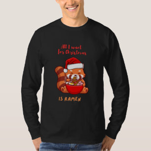 Rode panda: Alles wat ik wil voor Kerstmis is Rame T-shirt