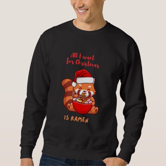 Rode panda: Alles wat ik wil voor Kerstmis is Rame Trui (Voorkant)