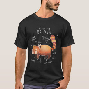 Rode Panda Anatomie Wilde Dier Natuur T-shirt