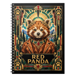 Rode panda, Art Deco-wildlife Notitieboek