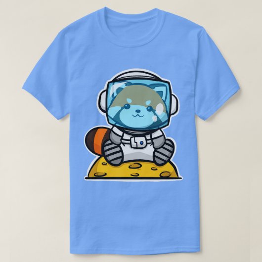 Rode Panda Astronaut T-shirt (Design voorkant)