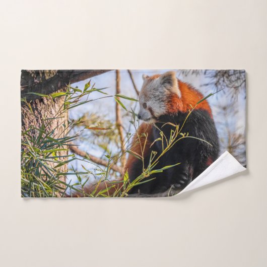 Rode panda bad handdoek (Handdoek)