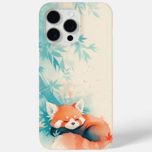 Rode Panda Bamboebos Slaapje Case-Mate iPhone Case (Achterkant)