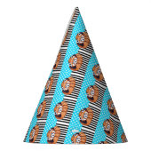 Rode panda-beer blauwe haarvlek feesthoedjes (Links)