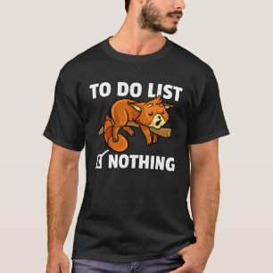 Rode Panda Beer Leuk Lazy Beer Kat Lesser T-shirt