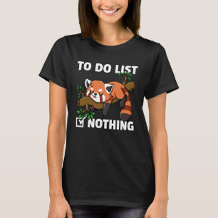 Rode Panda Beer Leuk Lazy Beer Kat Lesser T-shirt
