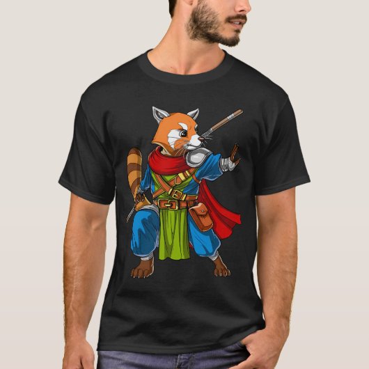 Rode Panda Beer Ninja T-shirt (Voorkant)