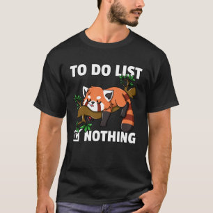 Rode Panda Beer Schattig Lui Beer Kat Minder T-shirt