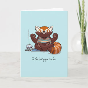 Rode Panda Beste Yoga Docent Bedankt Kunstwerk