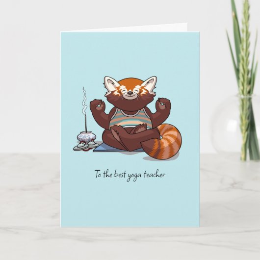 Rode Panda Beste Yoga Docent Bedankt Kunstwerk (Voorkant)
