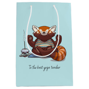 Rode Panda Beste Yoga Leraar Dank Je Wel Kunstwerk Medium Cadeauzakje