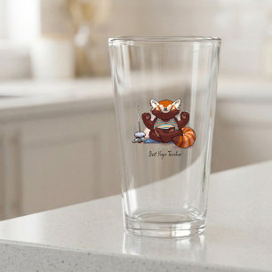 Rode Panda Beste Yoga Leraren Cadeau Dieren Kunstw Glas