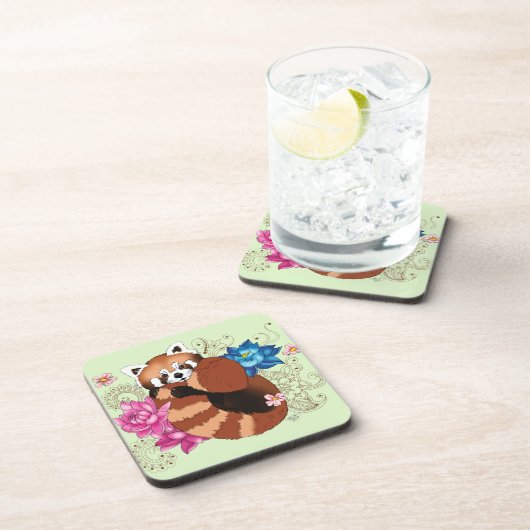 Rode Panda Bier Onderzetter (Rechterzijde)