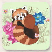 Rode Panda Bier Onderzetter (Voorkant)