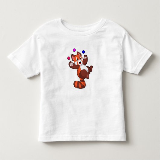 Rode panda bij Juggle Circus.PNG Kinder Shirts (Voorkant)