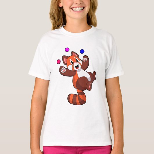 Rode panda bij Juggle Circus.PNG T-shirt (Voorkant)