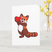 Rode panda bij liefde voor hart.PNG Kaart (Gele Bloem)