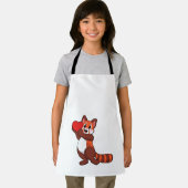 Rode panda bij liefde voor hart.PNG Schort (Insitu)