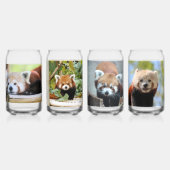Rode panda blikvorm glas (Achterkant)