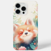 Rode Panda Bloemenspeeltuin Case-Mate iPhone Case (Achterkant)