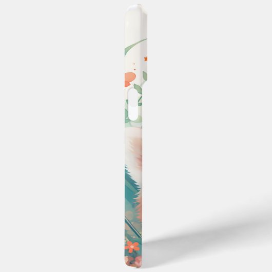 Rode Panda Bloemenspeeltuin Case-Mate iPhone Case (Achterkant / Rechts)