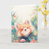 Rode Panda Bloemenspeeltuin Kaart (Gele Bloem)